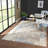 Ophelia Lux Classic Floral Blue/Gray Rug with High-Low Texture-13938006