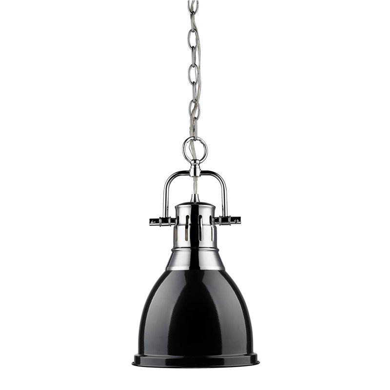 Alethia 1 - Light Kitchen Island Pendant, Black, Chrome