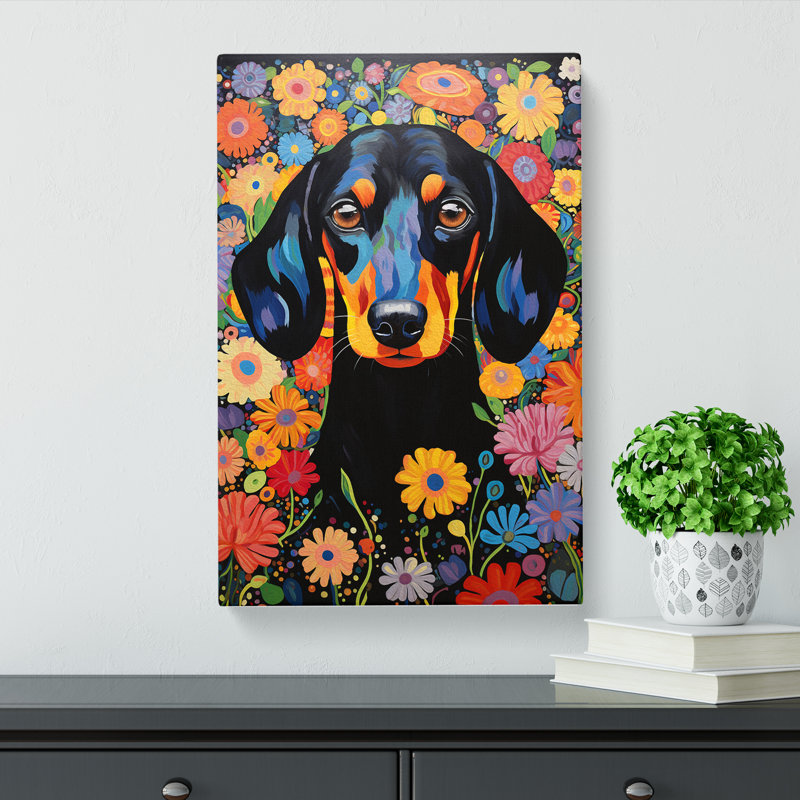 Dachshund Informel - No Frame Print, 60cm H x 40cm W x 3cm D