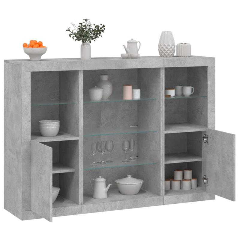 Badgeley 142.5cm Sideboard, Concrete Grey