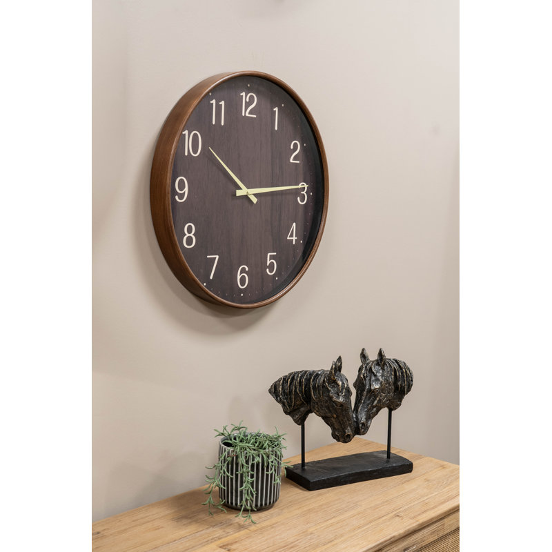Sherida Solid + Manufactured Wood Wall Clock