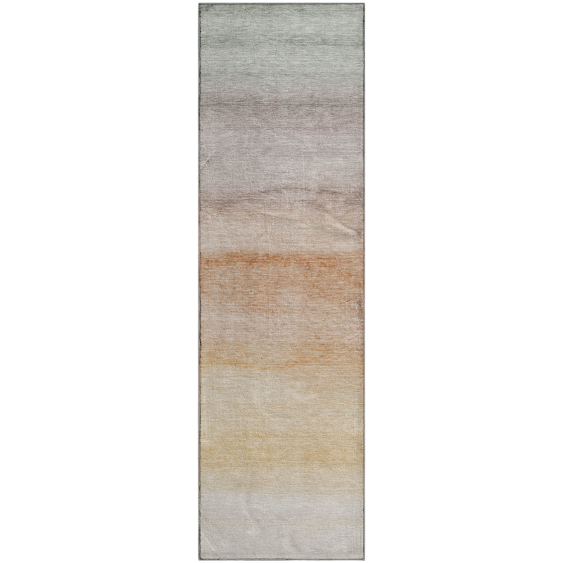 Premium Machine Washable Alijah AMF1253 Stripes Rug, Runner 2'3" x 7'6"
