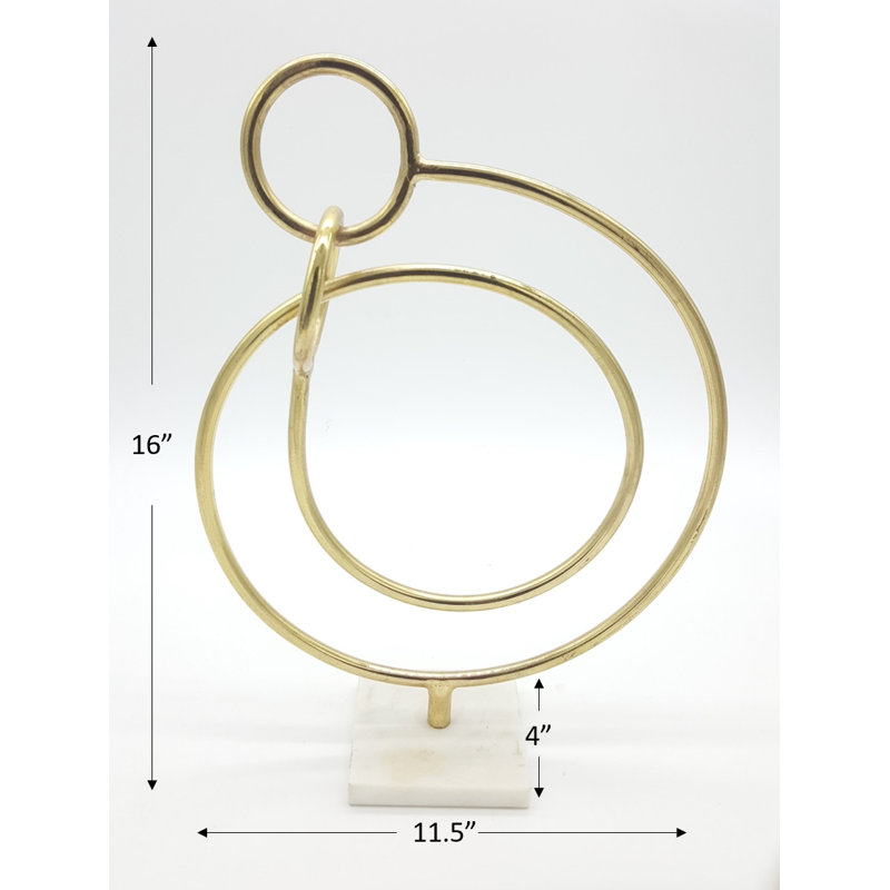 Amarilis 40cm Decor Gold  Metal Abstract Sculpture