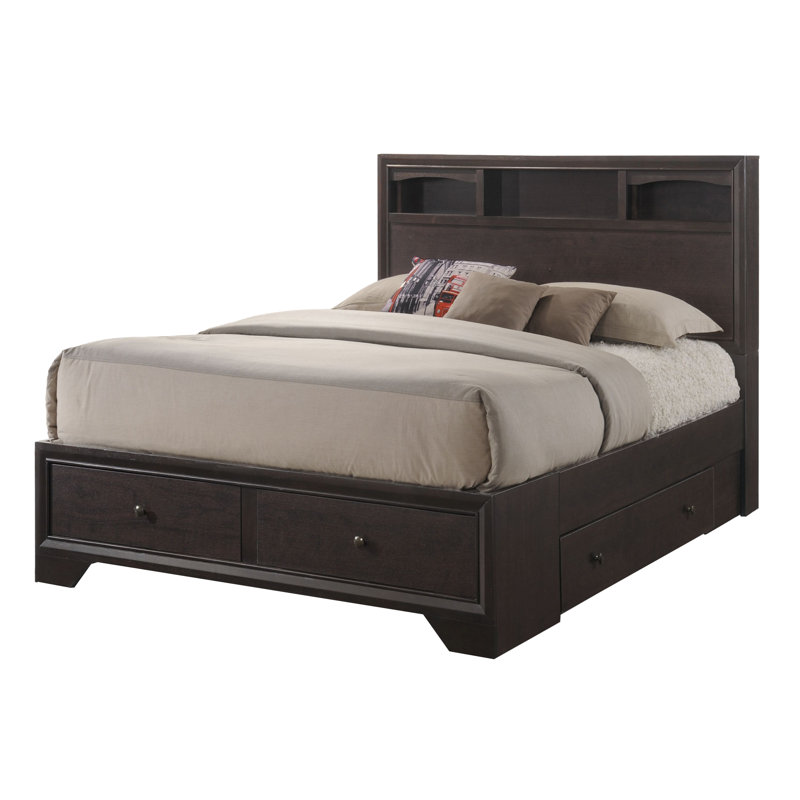 Cleo 4-Drawer Storage Queen Platform Bed, Espresso