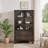 52.17"H Glass Door Display Case Storage Cabinet With 2 Drawers And Adjustable Shelf, Spacious Storage Solutions, Bookcase,Bookshelf,Curio Cabinet-1555313525