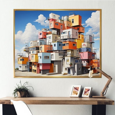 De Stijl Style Factories, paysage sur toile