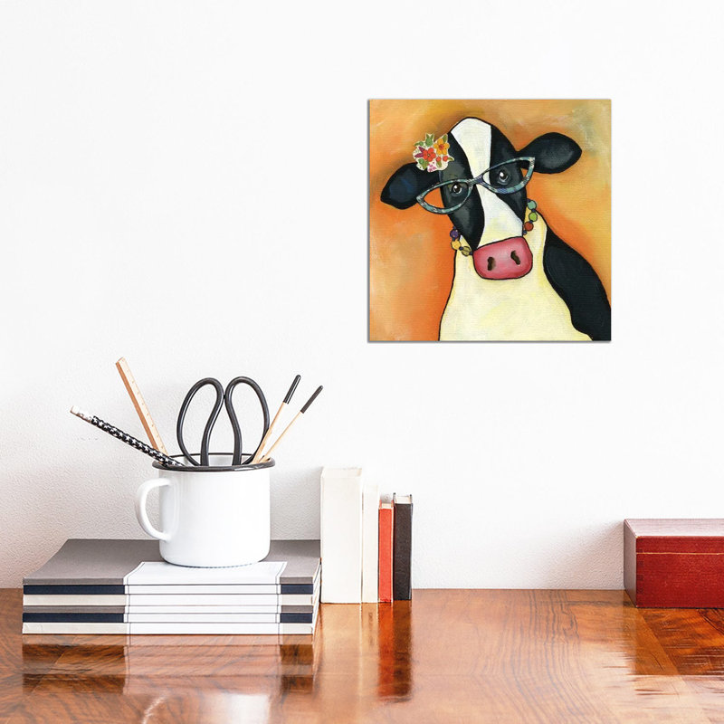 Cow Alice by Jamie Morath - Wrapped Canvas Print, 30.48 cm H x 30.48 cm W