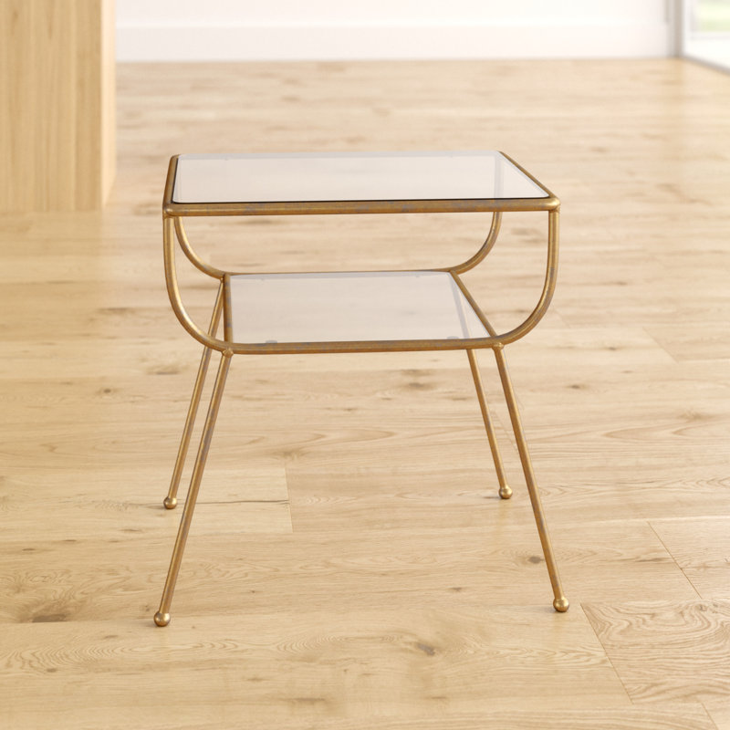 Glass Top End Table
