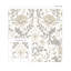 Papier peint pré-encollé à motif de chèvrefeuille ivoire et gris Winston Porter Designs-1180421622