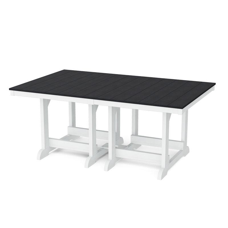 Heritage 44" x 72" Dining Table, Black/White