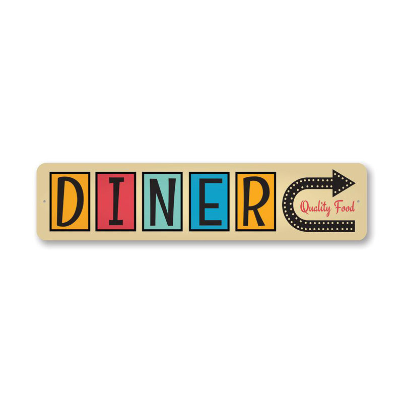 Plaque Diner, H 6 po x l 24 po x P 0,06 po