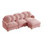 Canapé modulaire en chenille 3 places avec repose-pieds-530898894