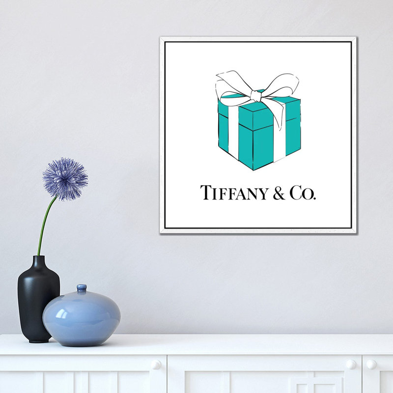 Iconic Tiffanys by Martina Pavlova - Print on Canvas, White Framed, 93.98 cm H x 93.98 cm W