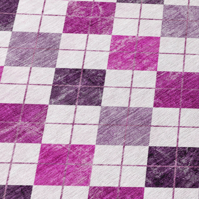 Machine Washable Indoor/Outdoor Leavittsburg ACN2237 Geometric Rug, Rectangle 9 pi x 12 pi