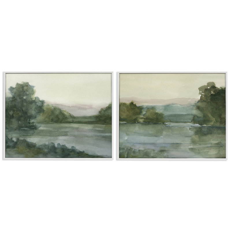 «Mountain Views in Mute Tones», ensemble de 2 giclées par Ethan Harper, H 16 po x l 20 po