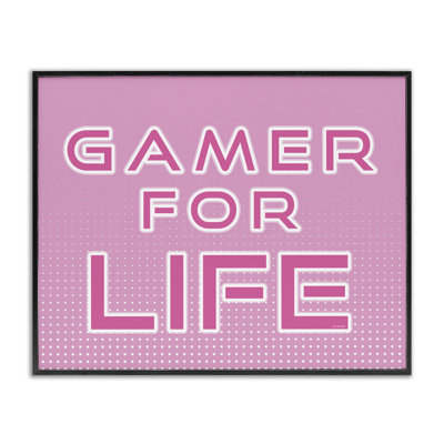 «Pink Gamer For Life», giclée encadrée, design par Yass Naffas Designs