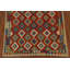 Tapis orange / rouille géométrique en laine tissé à plat à la main et rectangulaire 6 pi 7 po x 9 pi 5 po