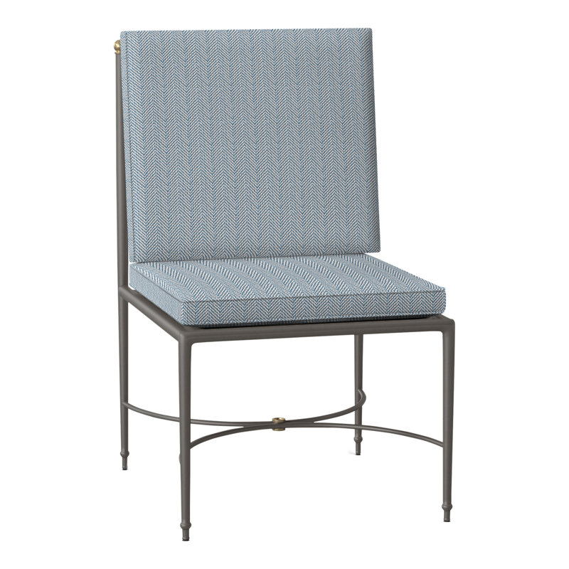 Roma Wrought Aluminum Outdoor Side Chair, Welt, Perigold Posh Sky