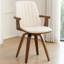 Modern Upholstered Leather Swivel Dining Chairs-1767130281