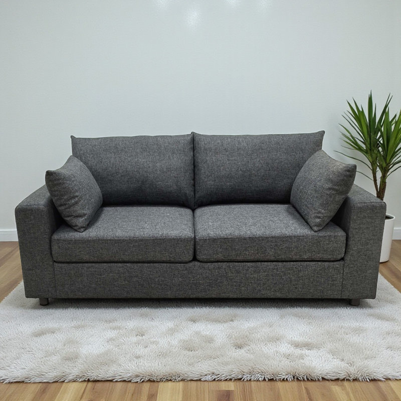 Brooklington 71"W Lightweight Loveseat Sofa, Easy-to-Move Polyester Upholstered 2-Seater Couch for Small Space Apartment Dorm