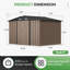 10 ft. W x 8 ft. D Metal Storage Shed with Metal Base Frame Kit