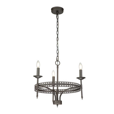Maryam 3 - Light Waggon Wheel Chandelier