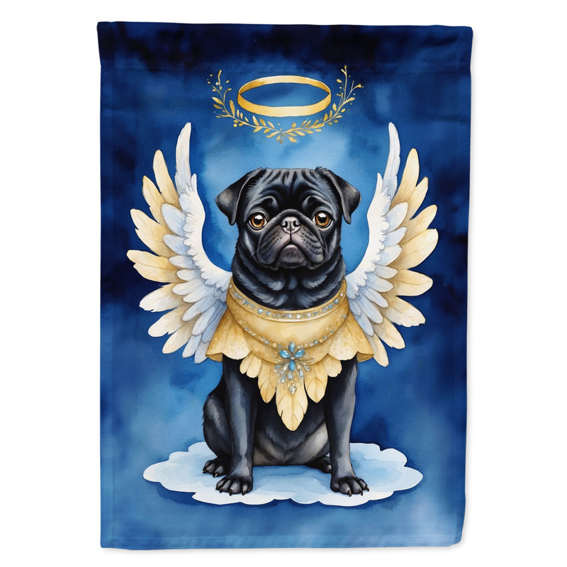 Drapeau «Black Pug My Angel House»