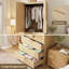 Armoire 70 po en bois, 2 portes, 3 tiroirs, tringle et tablette, garde-robe de chambre à coucher-131260035