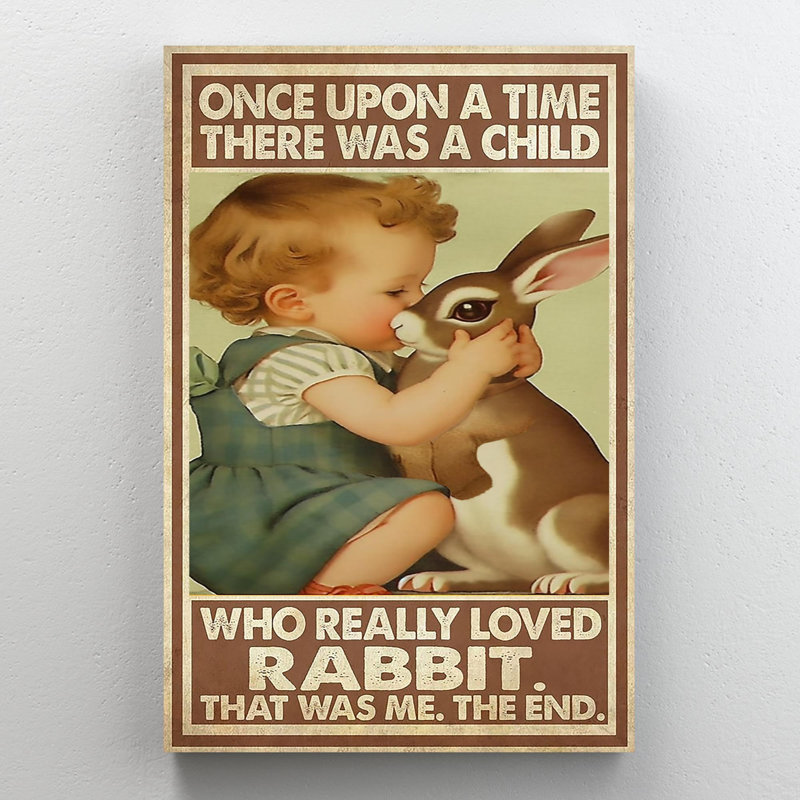 «Who Really Lived Rabbit», impression graphique sur toile, 1 pièce, H 36 po x l 24 po x P 1,25 po