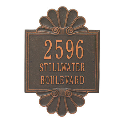 Signature Series 3-Line Wall Address Plaque