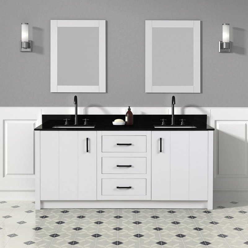 Ensemble de meuble-lavabo double 72 "