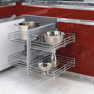 Kitchen Cabinet 270 Degree Swivel Basket Three Quarter Circle