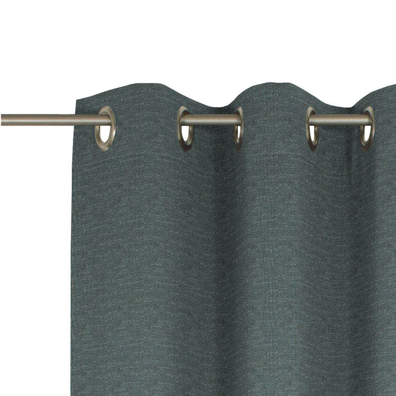 Torbole Polyester Blend Room Darkening Curtain Single Panel, Petrol, 132cm x 295cm Drop