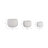 Planter Set Stoneware Ceramic Textured Quatrefoil Indoor Outdoor Use Set Of 3 - 11", 9", 7" White