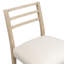 De 2 tabourets de bar à dossier de style moderne, revêtus de bois d'hévéa beige, pour salle à manger avec dossier, sièges rembourrés, pièce, assemblage requis