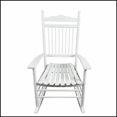 Chaise berçante en bois franc durable pour la détente et le confort extérieur, parfaite pour les patios et les terrasses.