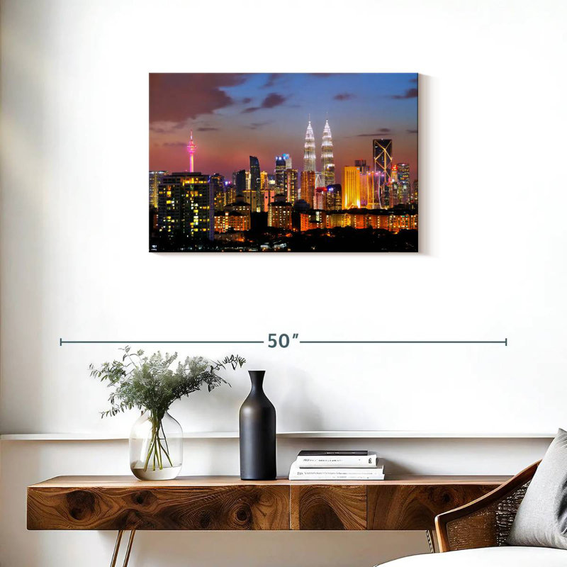 Sireci Kuala Lumpur Night Lights, 20" H x 30" W