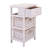 One Drawer Nightstand Bedside Table with Two Removable Baskets
