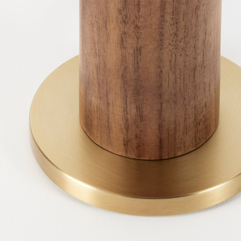 Knuckle Table Lamp In Walnut + Oval, Brown