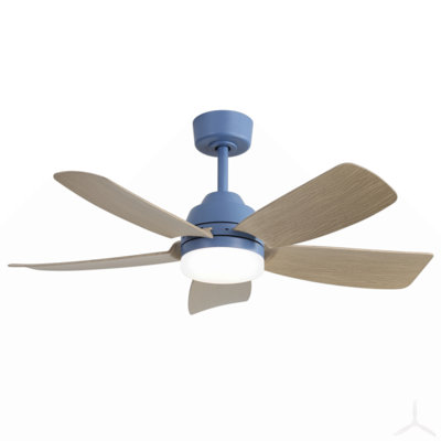 Ventilateurs de plafond de 42 pouces avec lumière DEL 22 W et 5 pales de ventilateur ABS télécommandées pour la chambre à coucher, le salon, la salle à manger et le bureau