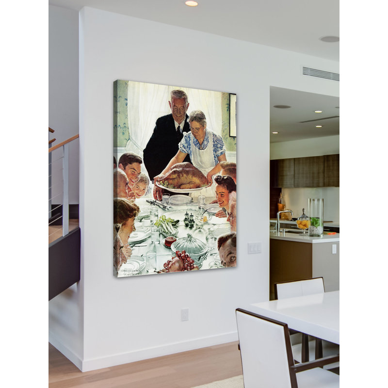 «Freedom From Want» par Norman Rockwell, reproduction d'art sur toile tendue, H 39 po x l 30 po