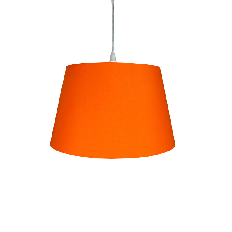 Empire Cotton Lamp Shade ( Clip On ), H22 x W35 x D35cm, Orange