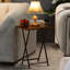 Chidera Rustic Wooden 2 Piece Side Table Set Folding Living Room Home Furniture