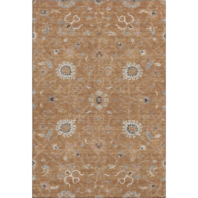 Premium Machine Washable Ducote AMF1137 Global Rug