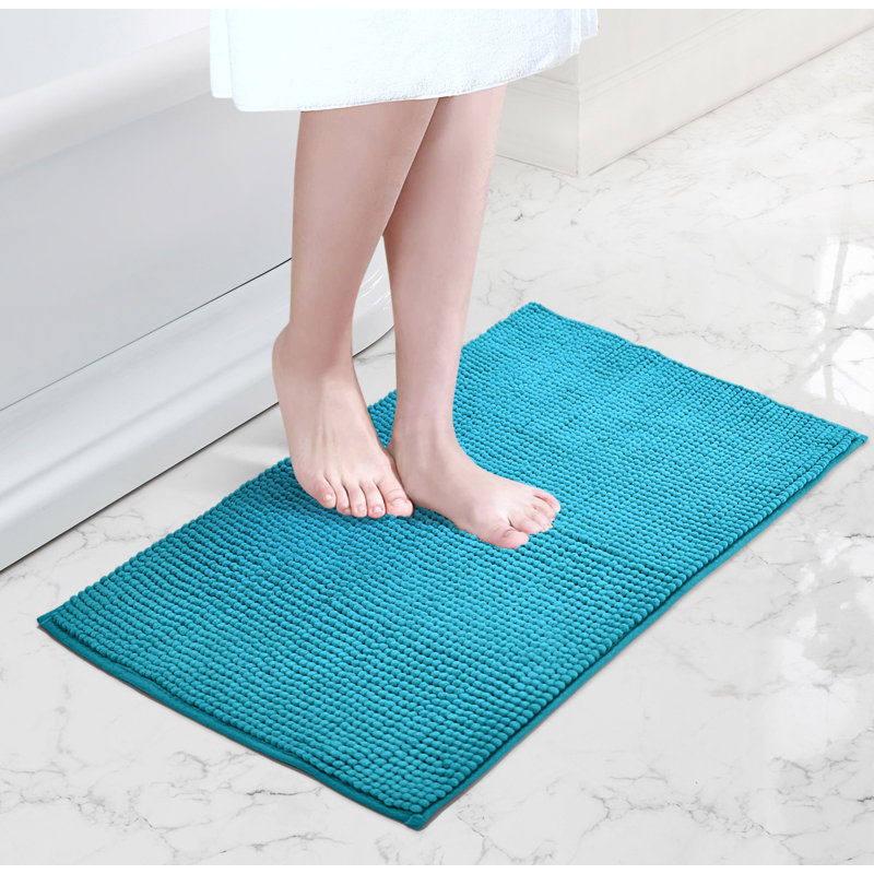 Busselton Shaggy Noodle Bath Mat 50x80, Jade