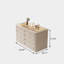 Vitrine à bijoux 62,99 po beige avec compartiments de rangement de style tiroir