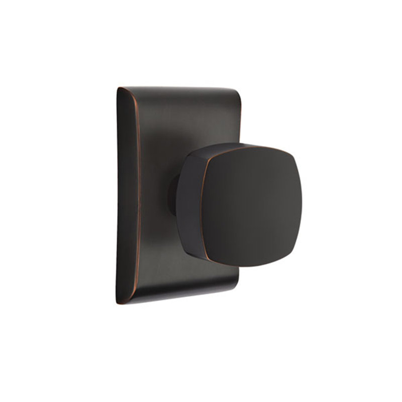 Double Dummy Freestone Knob with Neos Rosette, Oil Rubbed Bronze