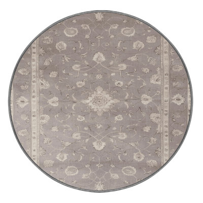 Machine Washable Tabriz Gray Area Rug
