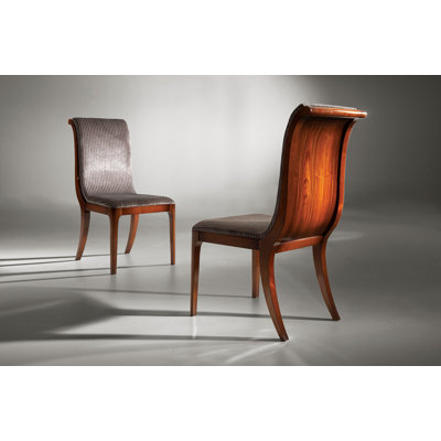 Chaise d’appoint rembourrée en brun