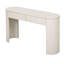 Table d'entrée avec design cannelé, console moderne avec rangement, plateau ovale et 2 tiroirs pour l'entrée et le salon-1369097088